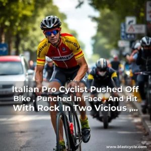Read more about the article Italian Pro Cyclist Pushed Off Bike , Punched In Face , And Hit With Rock In Two Vicious , Unprovoked Assaults By Motorbike Attackers In Paris, France