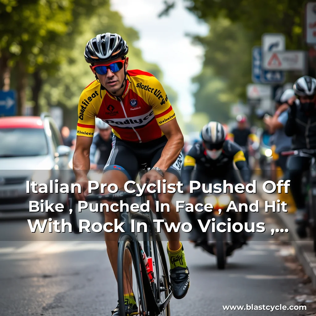 Read more about the article Italian Pro Cyclist Pushed Off Bike , Punched In Face , And Hit With Rock In Two Vicious , Unprovoked Assaults By Motorbike Attackers In Paris, France