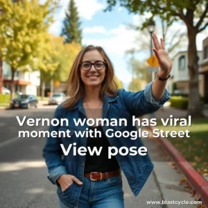Read more about the article Vernon woman has viral moment with Google Street View pose